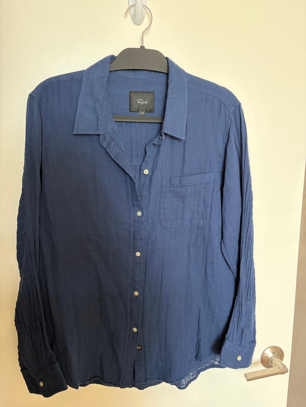 Rails Ellis Shirt, Indigo, Size XL